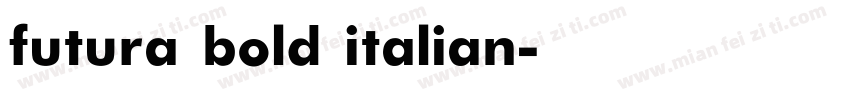 futura bold italian字体转换